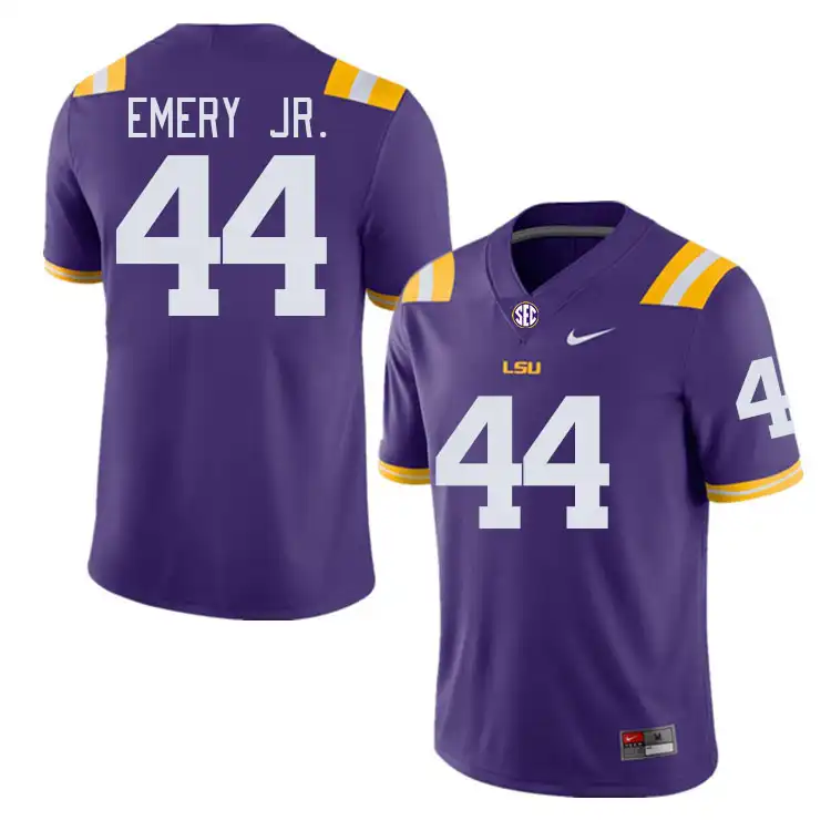 Men's LSU Tigers John Emery Jr. #44 Purple NCAA Football Jersey